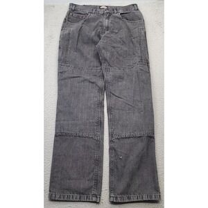 Sliders Motorcycle Jeans Mens 32x34 Gray Lined Flat Front 5-Pocket Straight Leg